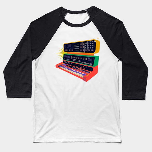 the electronic sound Baseball T-Shirt by Xela Wilma